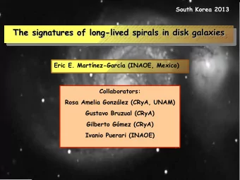 The signatures of long-lived spirals in disk galaxies  The signatures of long-lived spirals in disk