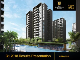 Q1 2018 Results Presentation  11 May 2018  Agenda    General Overview    Financial Highlights