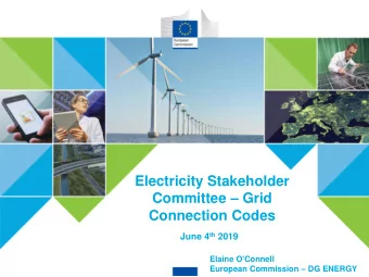 Electricity Stakeholder Committee  Grid  Connection Codes June 4 th 2019  Elaine O'Connell  1