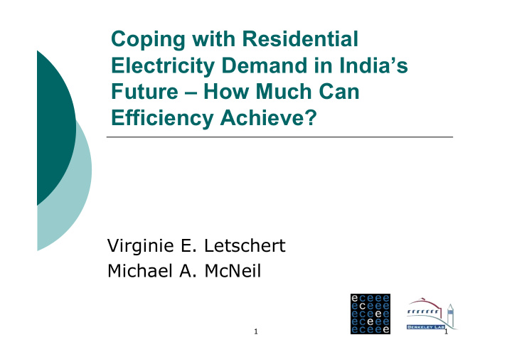 coping with residential electricity demand in india s
