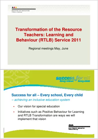 Transformation of the Resource  Transformation of the Resource  Teachers: Learning and  Teachers: