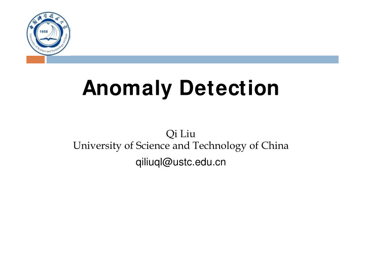 anomaly detection