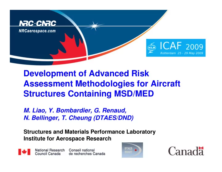 development of advanced risk assessment methodologies for