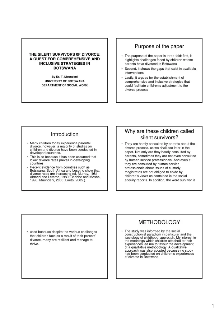 purpose of the paper