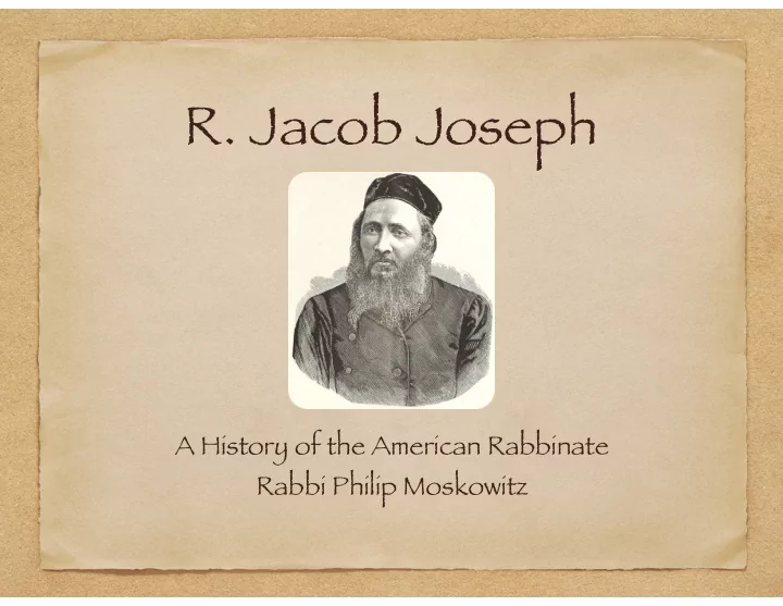 r jacob joseph