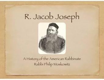 R. Jacob Joseph  A History of the American Rabbinate  Rabbi Philip Moskowitz  Rabbi Dr.  Nathan