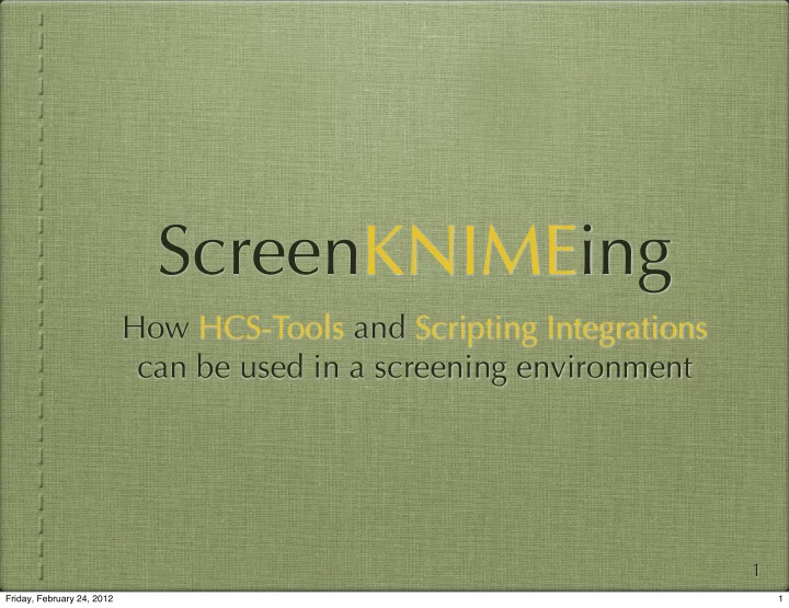 screenknimeing