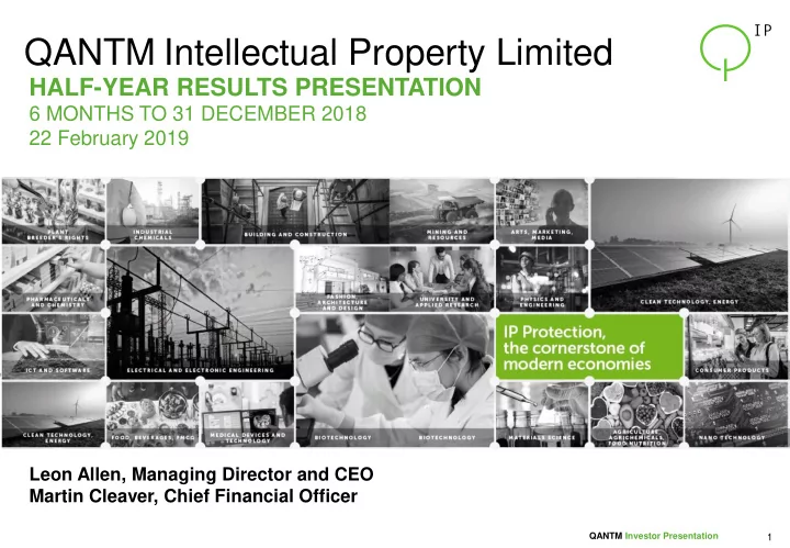 qantm intellectual property limited