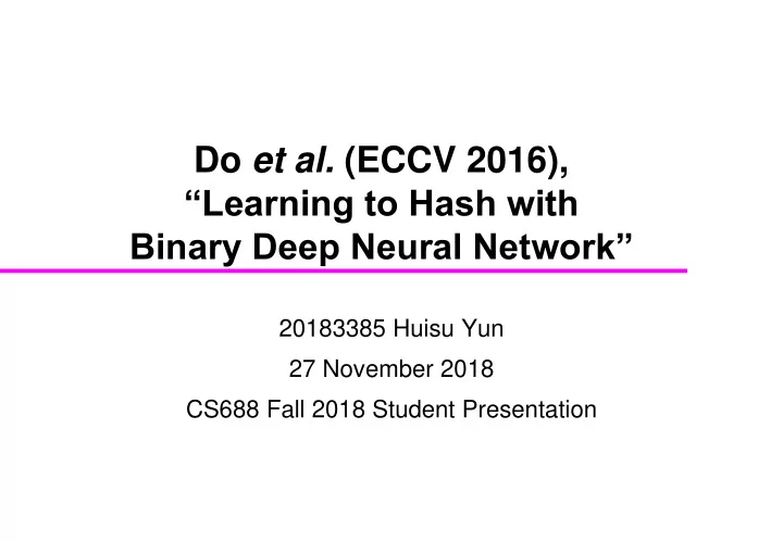 binary deep neural network