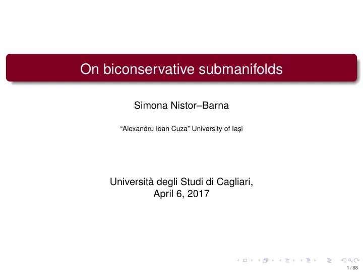 on biconservative submanifolds