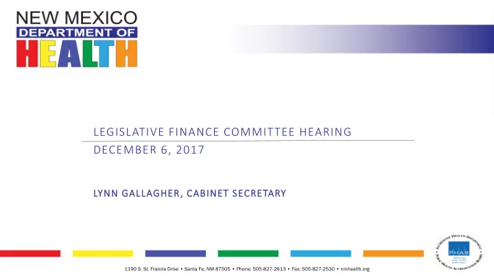 legislative finance committee hearing