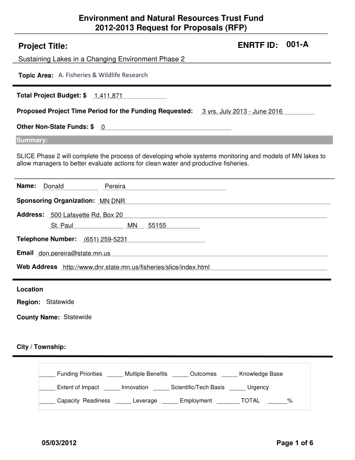 environment and natural resources trust fund 2012 2013