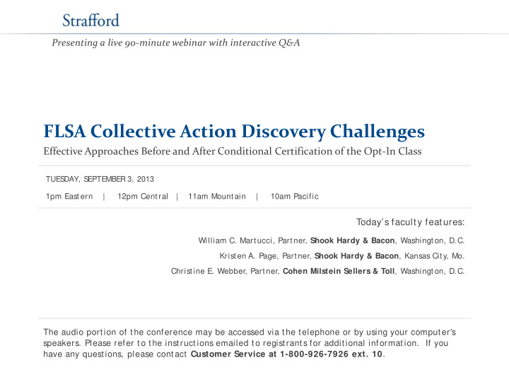 flsa collective action discovery challenges effective
