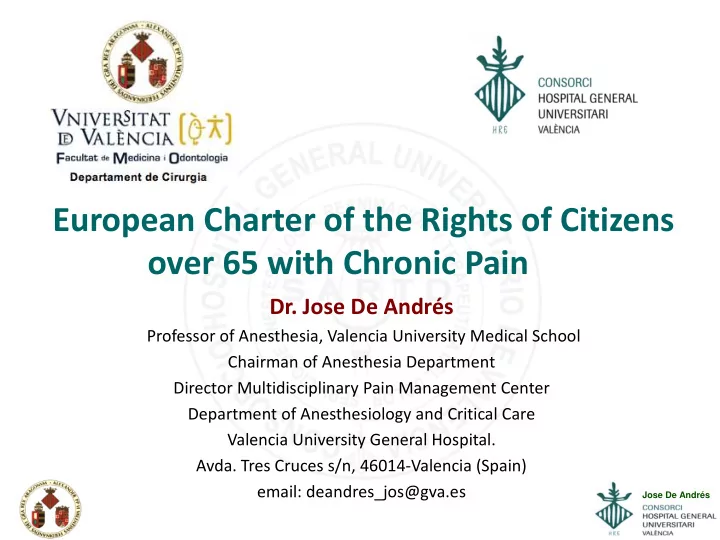 over 65 with chronic pain