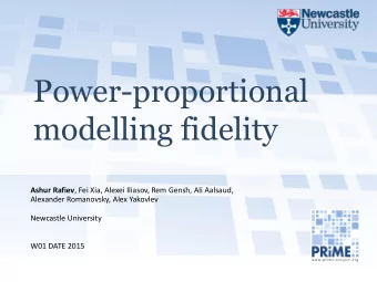 modelling fidelity Ashur Rafiev , Fei Xia, Alexei Iliasov, Rem Gensh, Ali Aalsaud,  Alexander