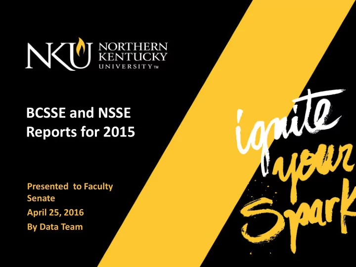 bcsse and nsse reports for 2015