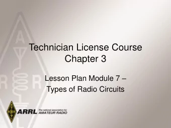 Chapter 3 Lesson Plan Module 7   Types of Radio Circuits  The Basic Transceiver  Combination