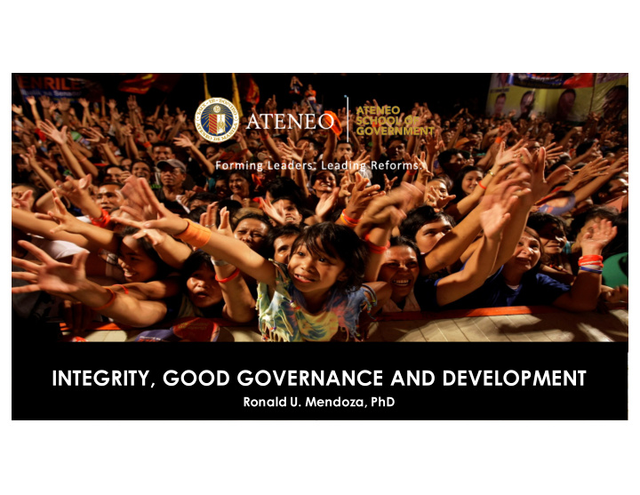 integrity good governance and development