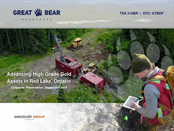 advancing high grade gold