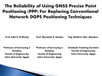 Cairo University, Egypt  Cairo University, Egypt  Contents  Introduction  Objectives  PPP