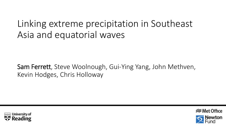 linking extreme precipitation in southeast