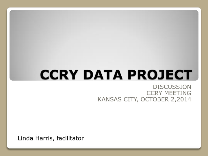 ccry data project