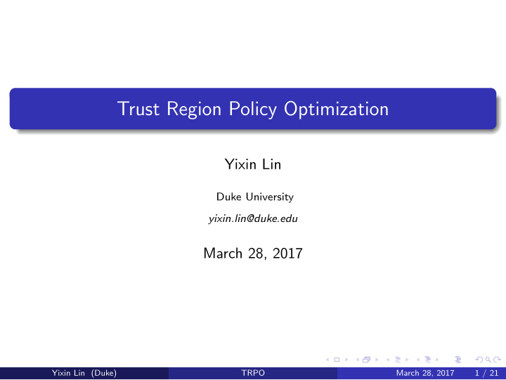 trust region policy optimization