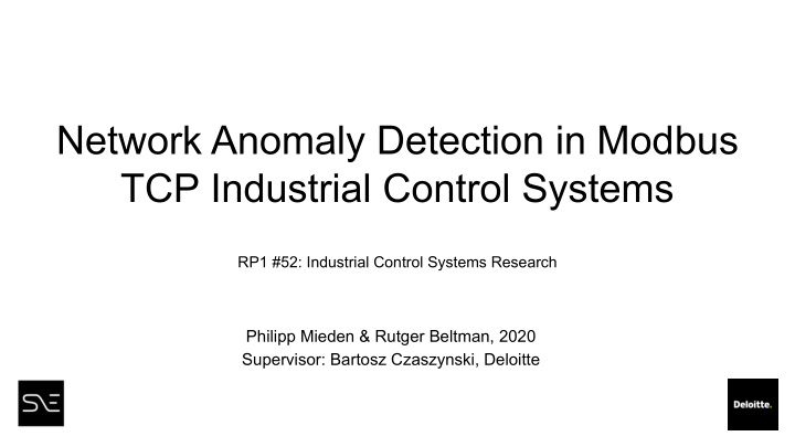 network anomaly detection in modbus tcp industrial