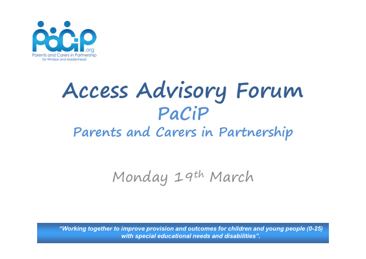 access advisory forum
