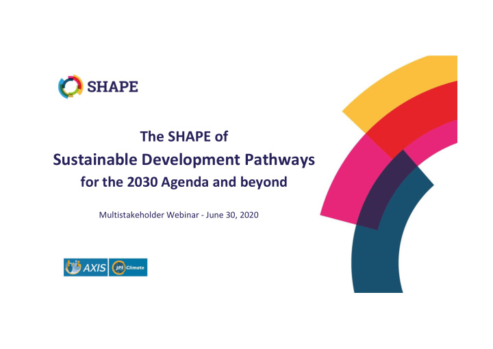 sustainable development pathways