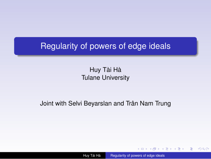 regularity of powers of edge ideals