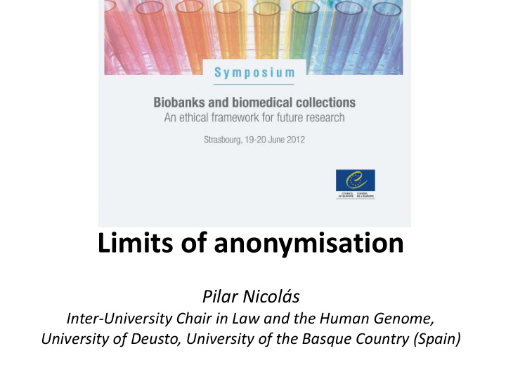 limits of anonymisation