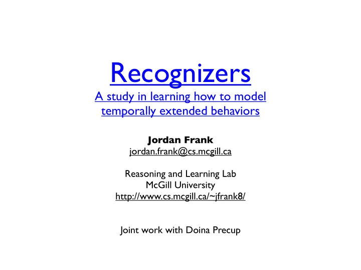 recognizers