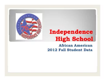 Independence  Independence  High School  High School  African American  African American  2012 Fall