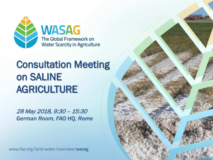 consultation m meeting on sa salin line agricul iculture