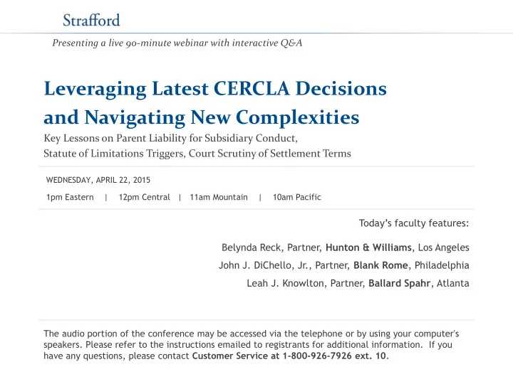 leveraging latest cercla decisions and navigating new