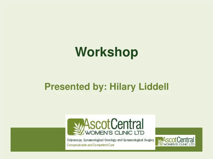 workshop