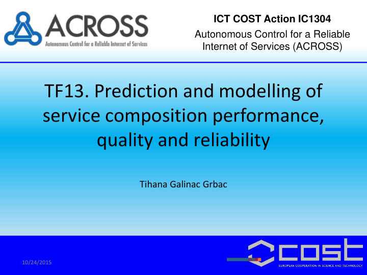 tf13 prediction and modelling of