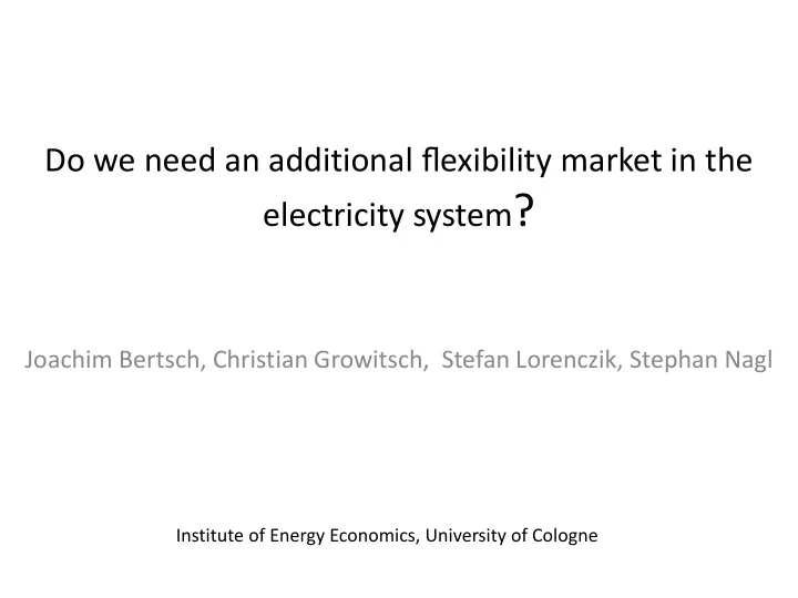 electricity system