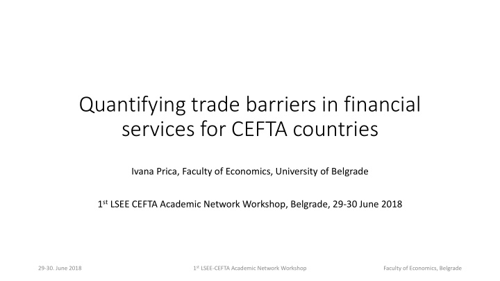quantifying trade barriers in financial services for