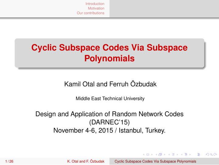 cyclic subspace codes via subspace polynomials