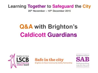 Q&amp;A with Brightons Caldicott Guardians  2  Soline Jerram, Lead Nurse,  Director of Clinical