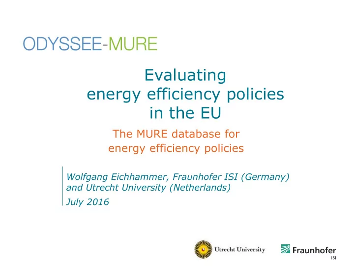 energy efficiency policies
