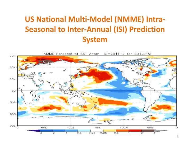 us national multi model nmme intra seasonal to inter