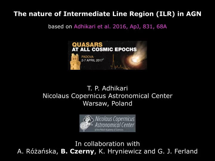 the nature of intermediate line region ilr in agn