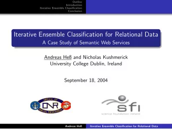 Iterative Ensemble Classification for Relational Data  A Case Study of Semantic Web Services