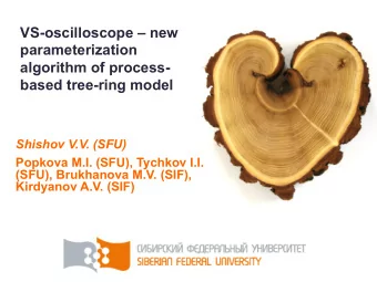 VS-oscilloscope  new  parameterization  algorithm of process-  based tree-ring model Shishov