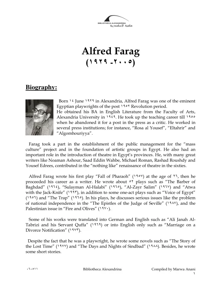 alfred farag