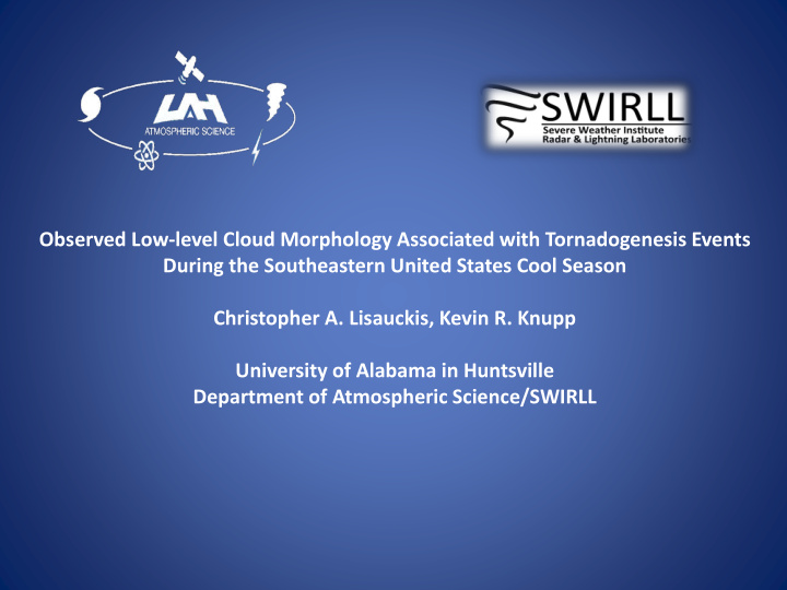 observed low level cloud morphology associated with