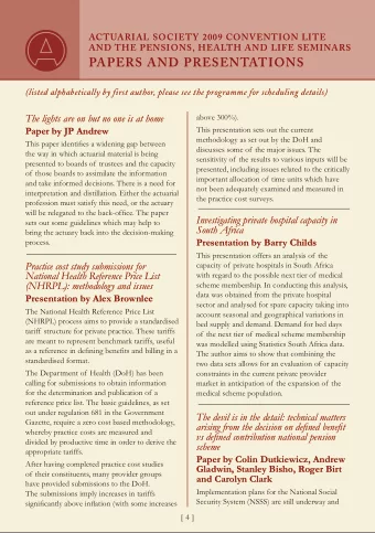 PAPERS AND PRESENTATIONS  (listed alphabetically by first author, please see the programme for